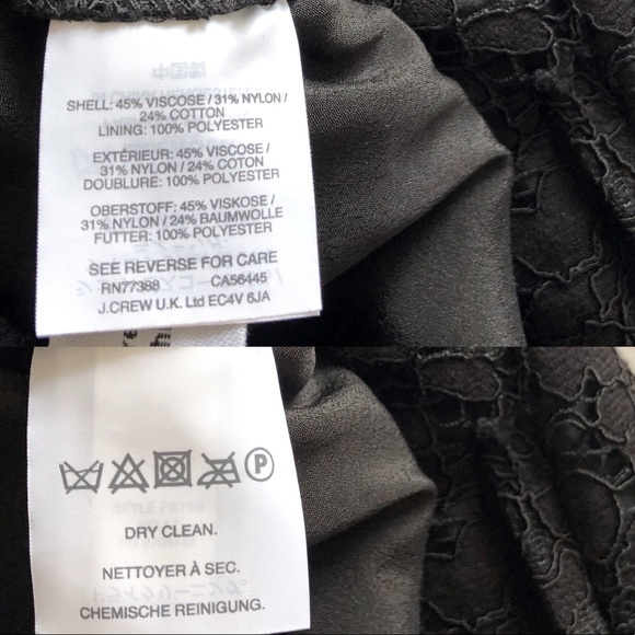 J. Crew Easy Pant in Black Lace Size 00 - Picture 6 of 6